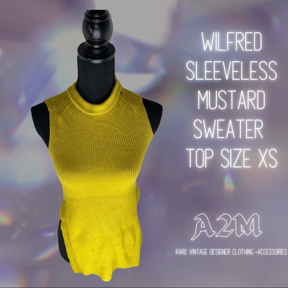 Wilfred Sleeveless Mustard Sweater Top Size XS